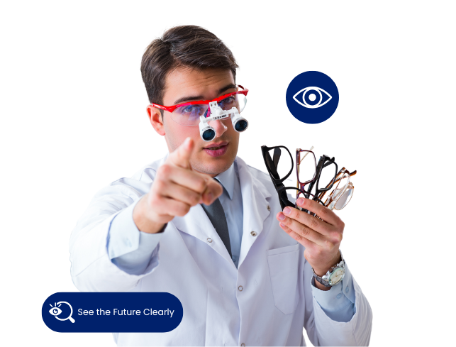 Doctor with molecular testing equipment