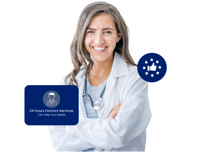 Doctor with molecular testing equipment