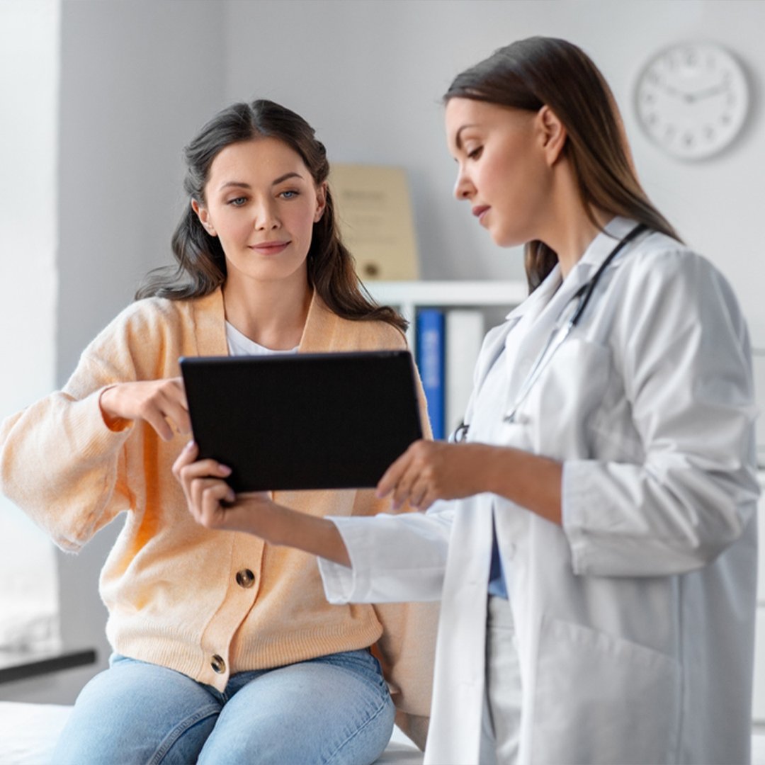 Laboratory technicians working